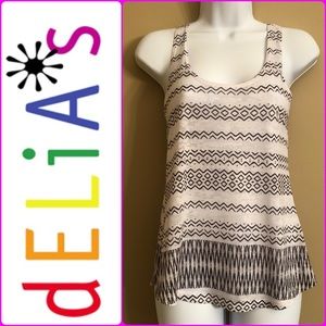 🤩EUC🤩 dELiA*s Juniors Printed Sheer Tank Top XS